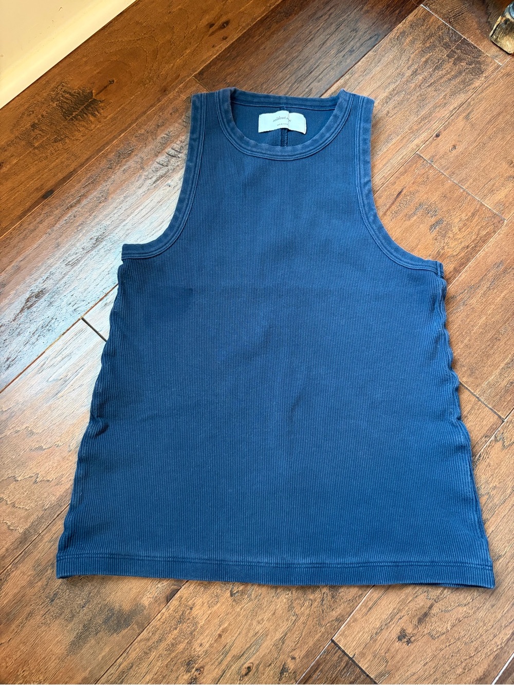 SoldOutNYC Women’s Ribbed Navy Tank Top Size Medium